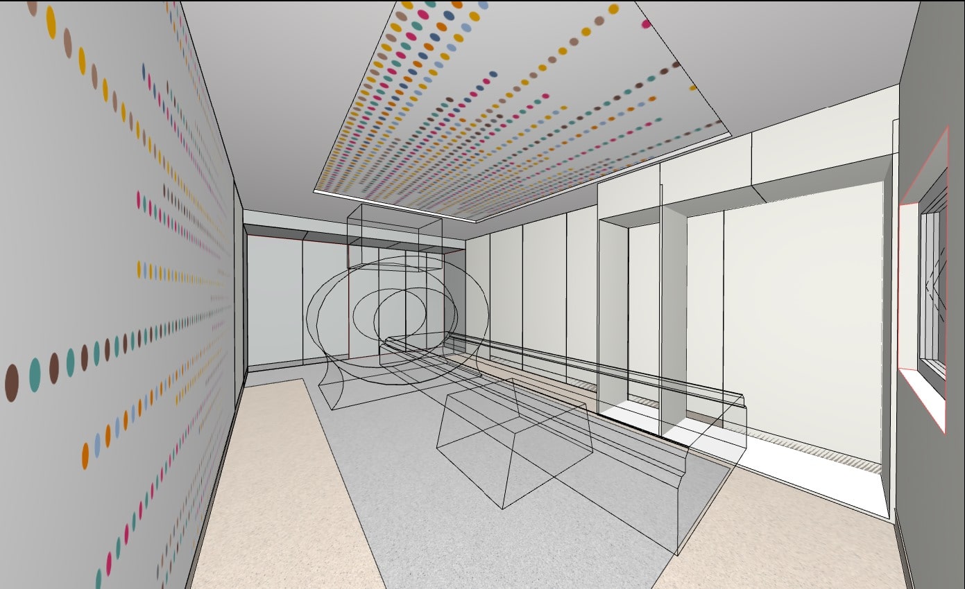 Illustration of RF cage setup for MRI room